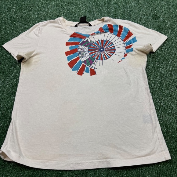 Vintage Y2K Marc Jacobs Graphic Shirt Women's Size M White Short Sleeve Stretch - Picture 2 of 9